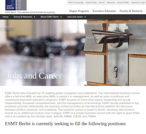 ESMT Berlin - Career Service