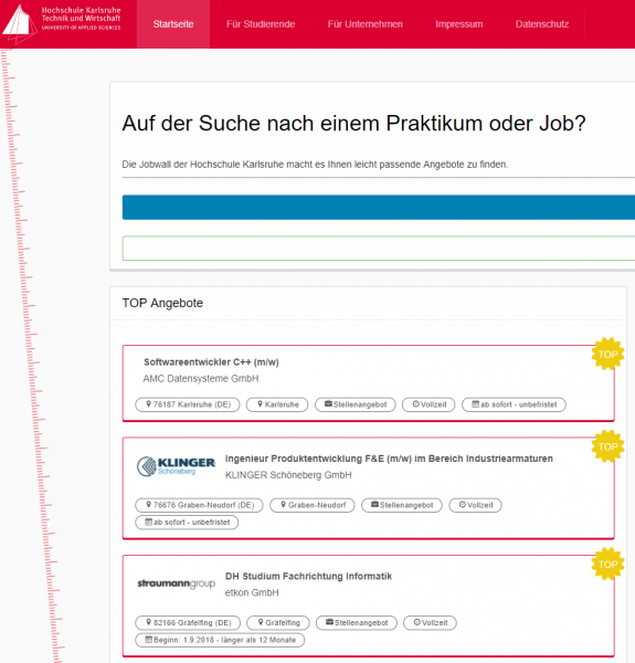 HS Karlsruhe (Career Center) - Studenten