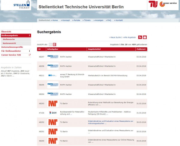 TU Berlin - Stellenticket