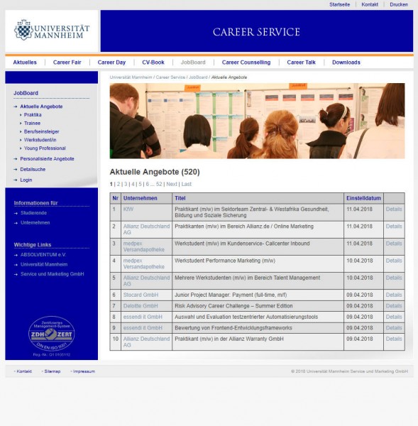 Uni Mannheim - Career Service