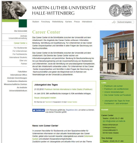 Uni Halle-Wittenberg - Career Center