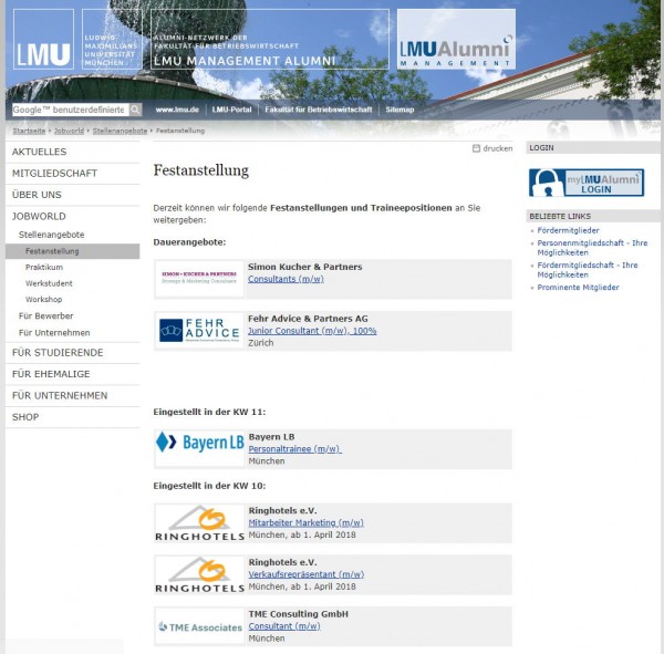 LMU München - BWL Alumni