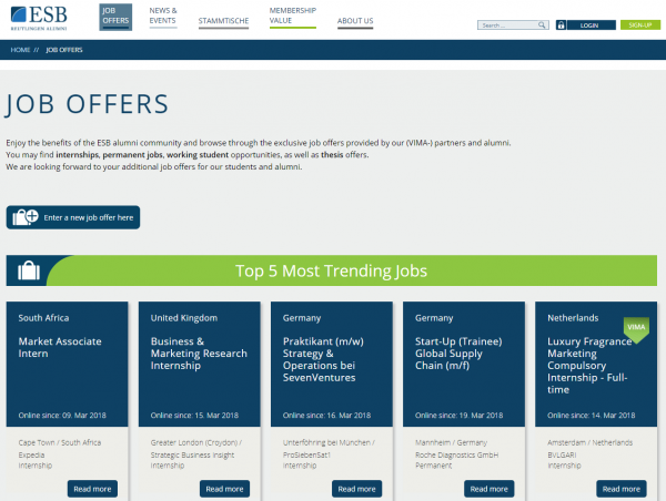 ESB Reutlingen (Career Center) - Studenten