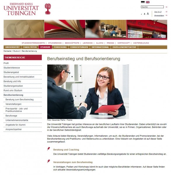 Uni Tübingen - Career Service