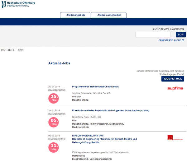 HS Offenburg (Berufsstart) - Studenten