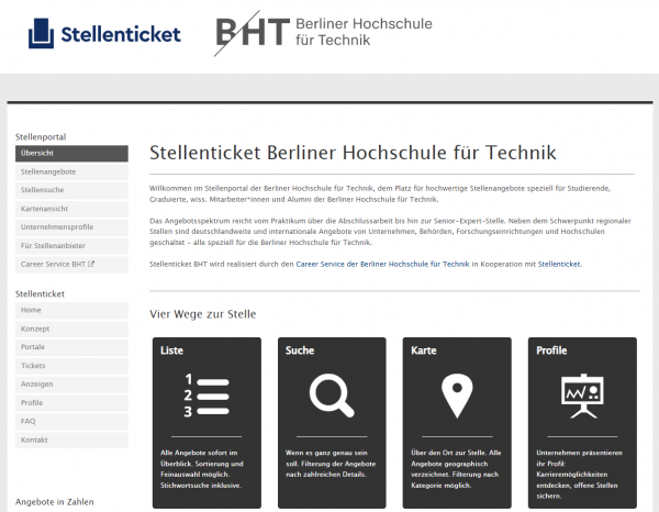 BHT Berlin (Stellenticket) - Studenten