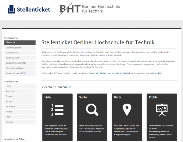 BHT Berlin (Stellenticket) - Absolventen