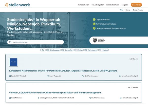Uni Wuppertal (Stellenwerk) - Studenten