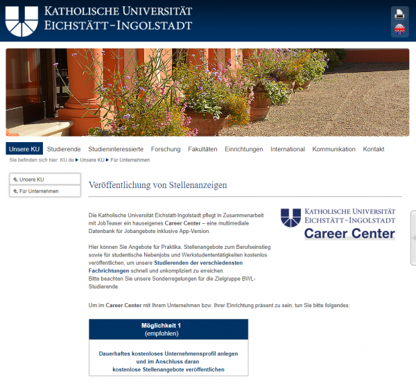 Katholische Universität Eichstätt-Ingolstadt (Wirtschaftswissenschaften) - Studenten