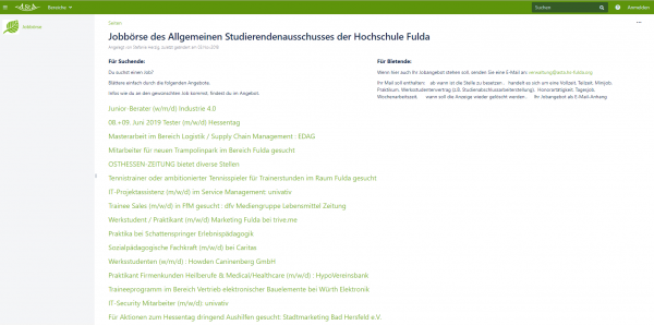 HS Fulda - Jobbörse des AStA
