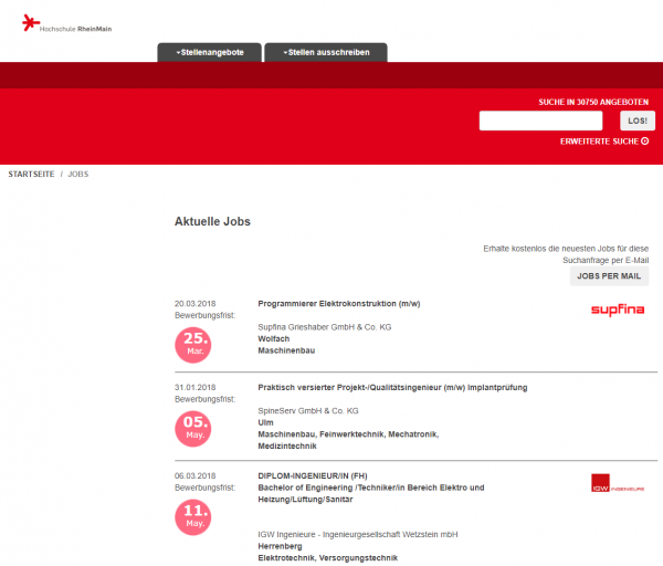 HS RheinMain (Berufsstart) - Studenten