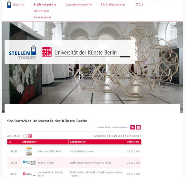 UdK Berlin (Stellenticket) - Studenten