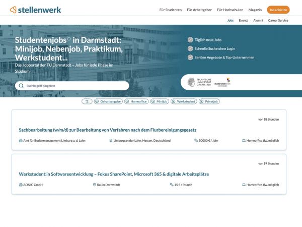 TU Darmstadt (Stellenwerk) - Studenten