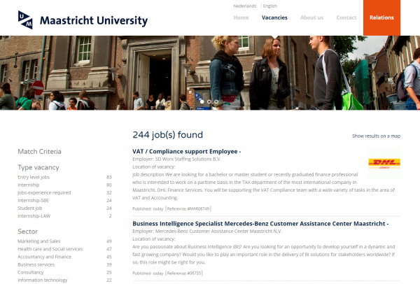 Universität Maastricht (Career Center) - Studenten