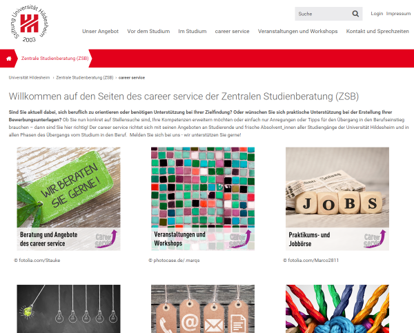 Uni Hildesheim (Career Service) - Studenten