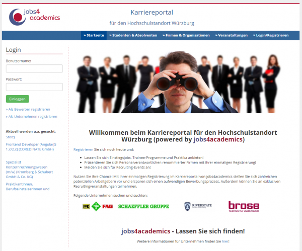 Uni Würzburg (Job4academics) - Studenten