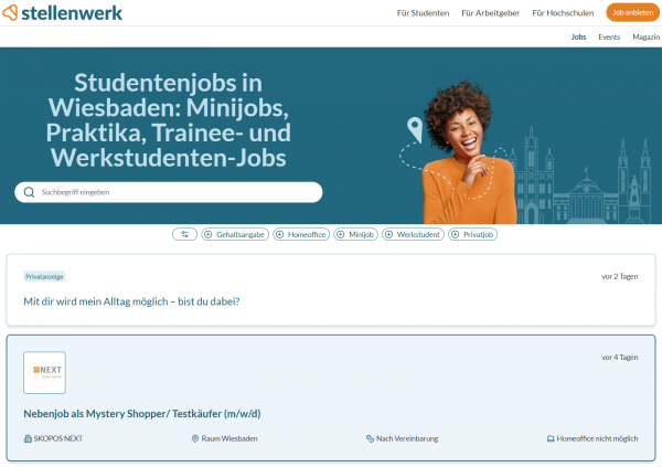 Jobportal Wiesbaden (Stellenwerk) - Studenten