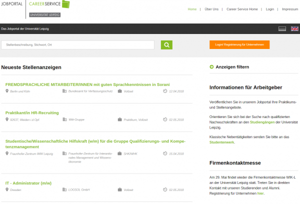 Uni Leipzig (Career Service) - Studenten