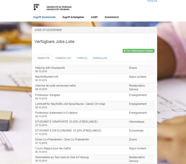 Uni Freiburg (CH) - Career Service