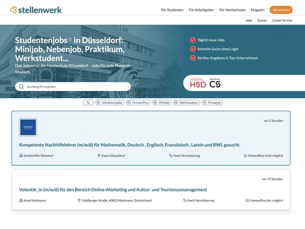 HS Düsseldorf (Stellenwerk) - Praktikanten
