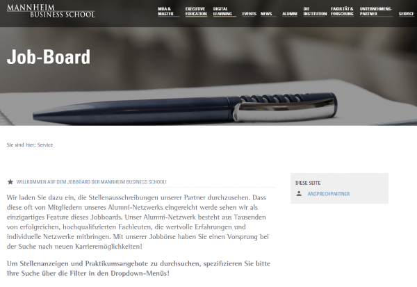 Mannheim Business School - Career Center