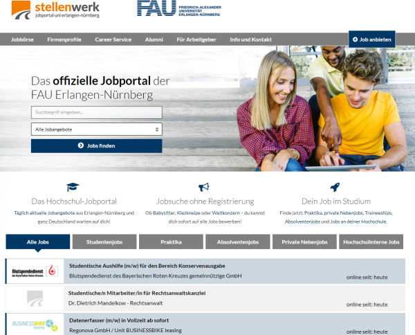 Uni Erlangen-Nürnberg (Stellenwerk) - Studenten