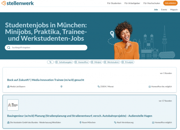 Jobportal München (Stellenwerk) - Studenten