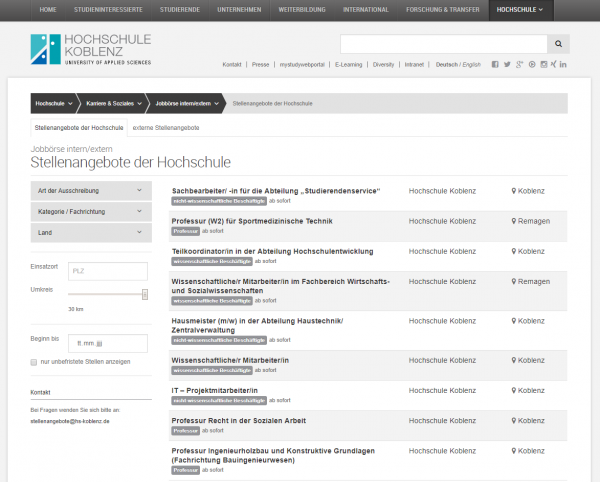 HS Koblenz (Career Center) - Studenten
