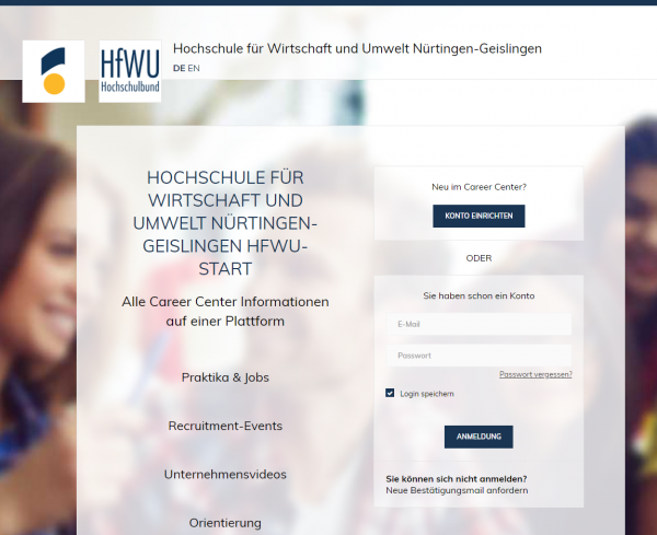 HfWU Nürtingen-Geislingen (HfWU-Start) - Praktikanten