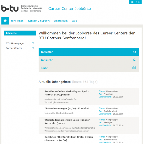 BTU Cottbus - Career Service