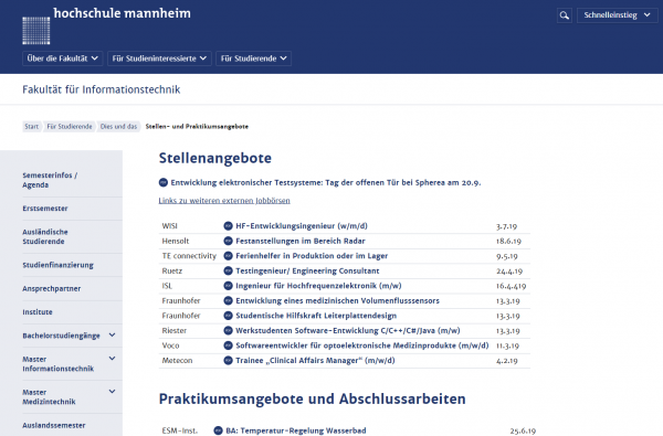 HS Mannheim - Career Center