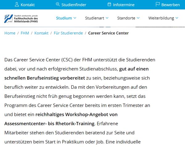 Uni Bamberg (ausgewählte Fachbereiche) - Studenten