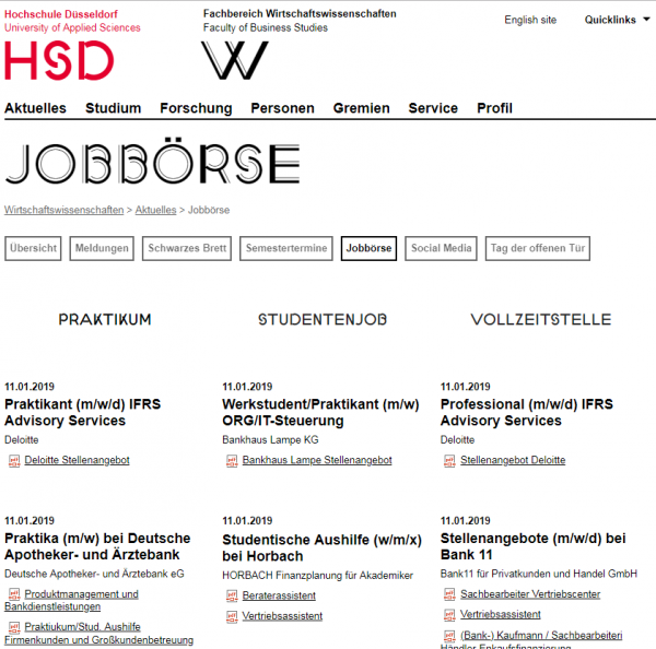 HS Düsseldorf (Career Service) - Studenten