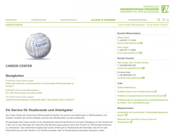 HS Weihenstephan-Triesdorf - Career Center
