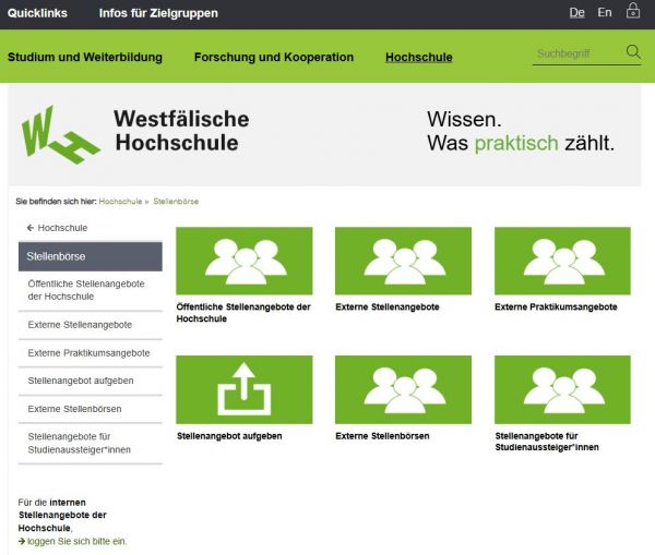 Westfälische HS (Career Service) - Studenten