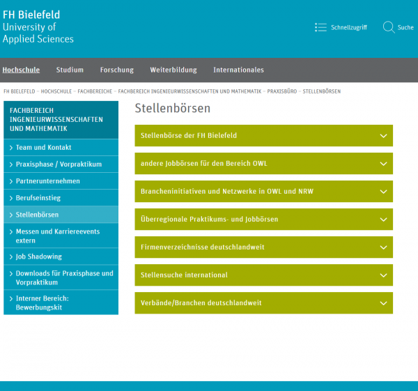 FH Bielefeld - Career Service